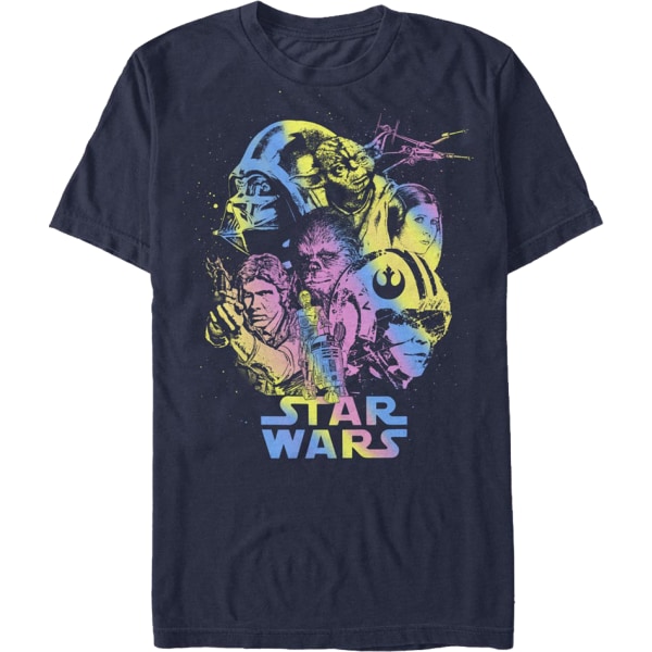 Rainbow Collage Star Wars T-shirt L