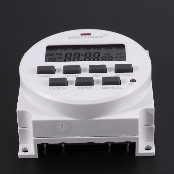 4X Sinotimer Tm618h-2 220V AC Digital Tidssbryter Utgangsspenning 220v 7 Dager Ukentlig Programmerbar Tid