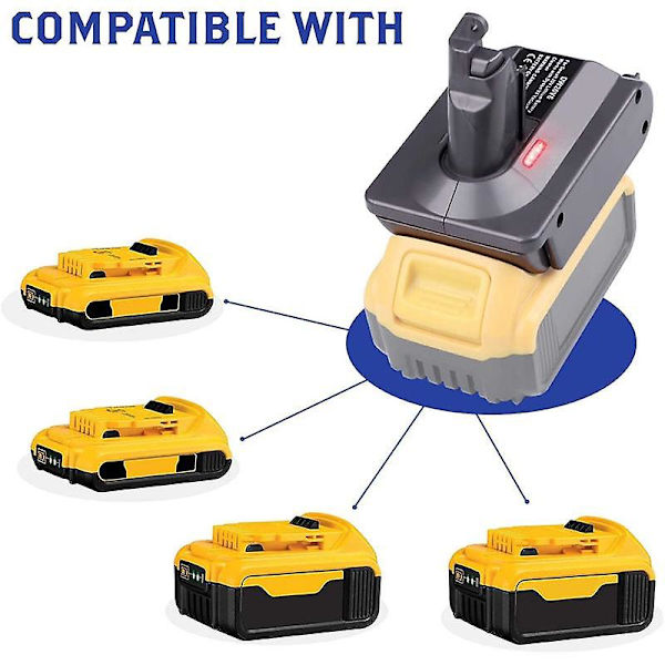 V6 Batteriadapter Dw20v6 Til 20v Lithium Batteri Konvertering Til V6 Batteri Sv03 Sv04 Sv09 DC62 DC5