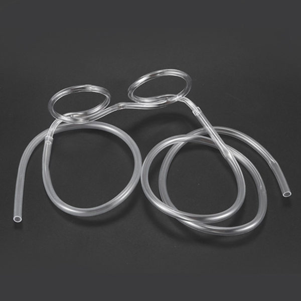 4X Brilleglasformede Drikkestraws - Transparent