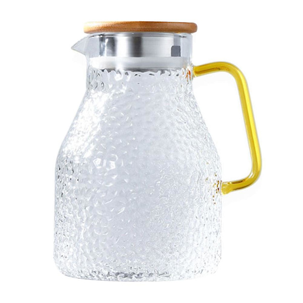 Glaskande 2000ml Termokande og Glas Sæt Kvadratisk Kedel Kogende f