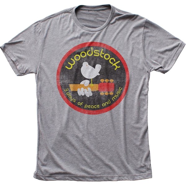 Woodstock T-tröja Woodstock-logotyp Triblend T-shirt L
