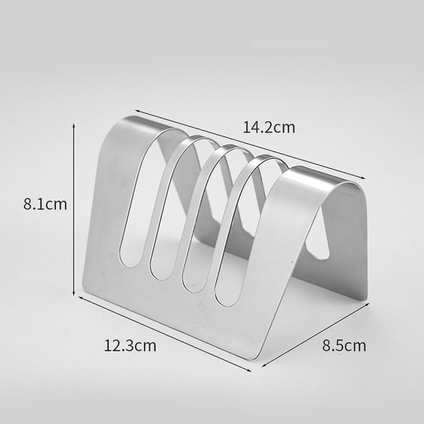 Brødristerstativ Brødhylle 4 Spor Brødristerstativ Rustfritt Stål Verktøy Kjøle Mesh Brødristerstativ