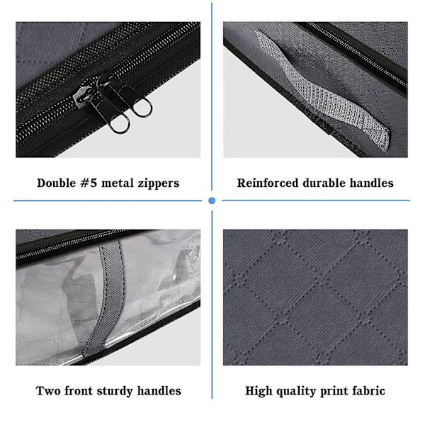 3-pack Förvaringslåda Klädförvaring, Vikbar Filtförvaringsväska, Förvaring under Sängen