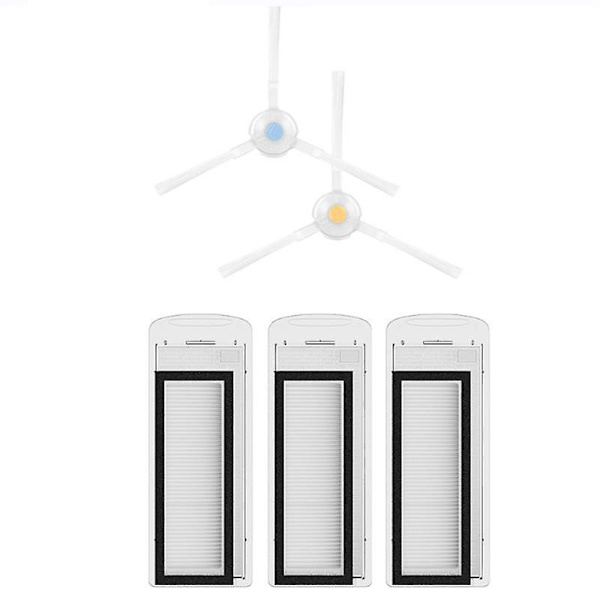 5-pack för Narwal T10 J1 J2 Robotdammsugare Tvättsbara Sidoborstar HEPA Ersättningsdelar