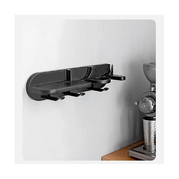 54mm Pladsbesparende Flydende Væghylde Kaffestation Organizer, Multifunktionel Espresso Værktøjer Kaffe