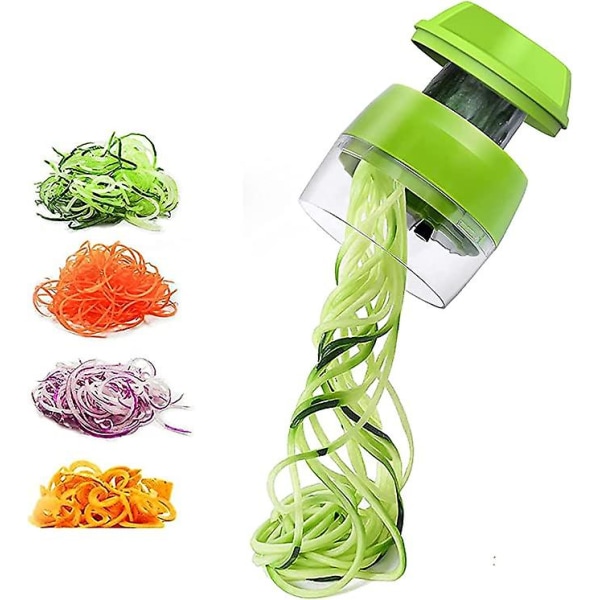 Wjskv Bärbar Spiralizer, Spiralgrönsaksskärare, Grönsaksskärare, Zucchini-skalare, Zucchini-nudlar, Morötter, Gurkor