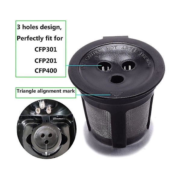 Ninja Dual Brew Återanvändbara K-Cup Kaffe Filter Påfyllningsbara Kaffe Pods Kompatibla med Ninja CFP3