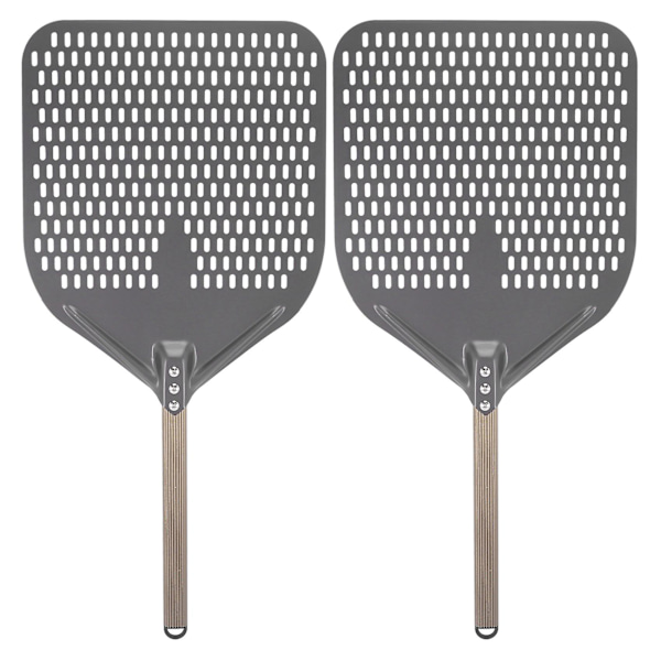 2 st 14 tum Rektangulär Pizzaskrapa, Perforerad Pizzapaddel Aluminium Pizzapelle, Ba Pizzautrustning