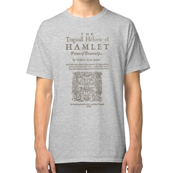 Shakespeare, Hamlet 1603 T-skjorte white M