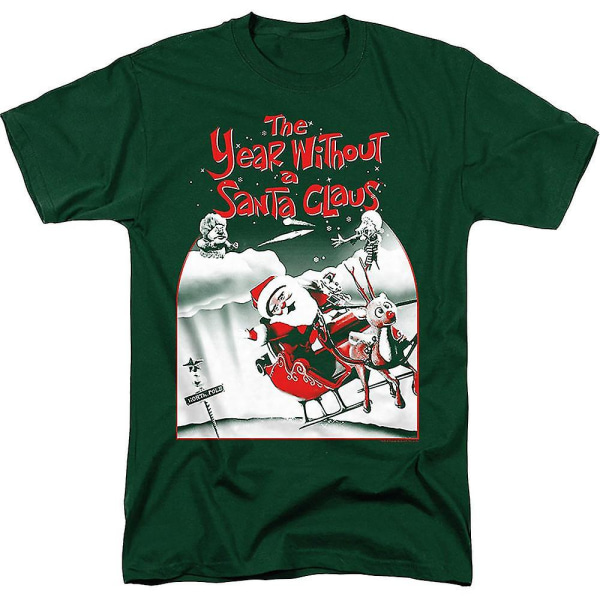 Grön affisch Året utan en jultomte T-shirt S