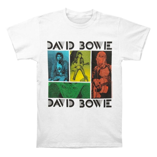 David Bowie Farvede Kvadrater T-shirt XL