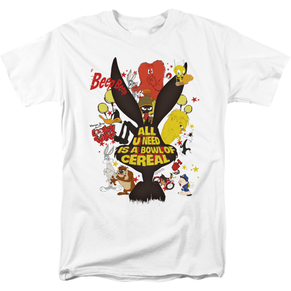 All U Need Is A Bowl Of Cereal Looney Tunes T-shirt XL