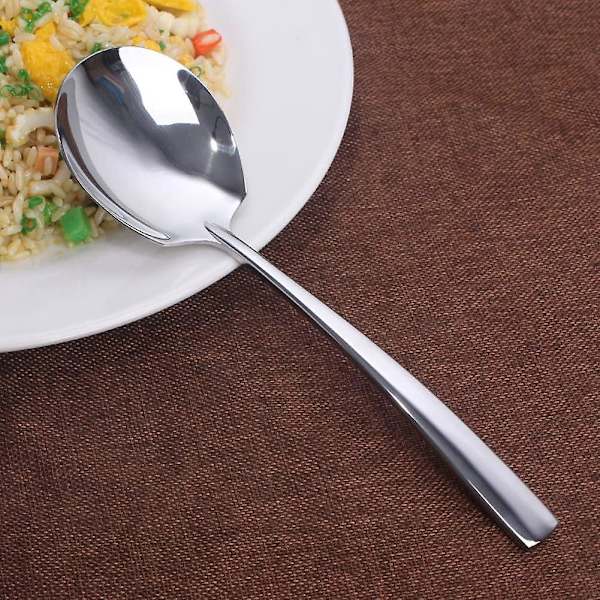 Spiseskjeer, sett med 8 rustfrie spiseskjeer, elegant buffé speildekorasjon