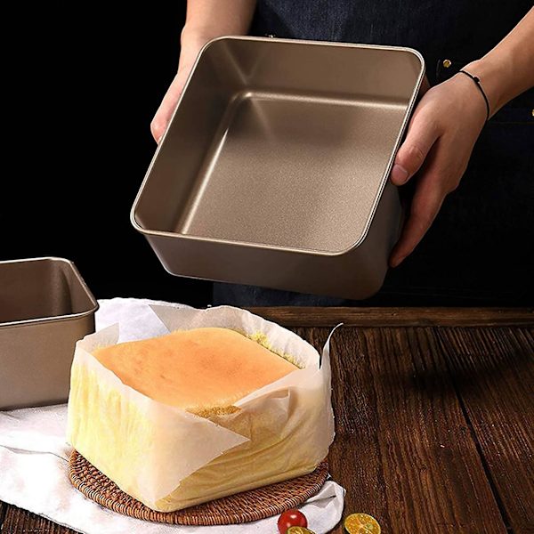 Guld firkantet kageform tykkere non-stick antik bageform firkantet dyb bageform grill br