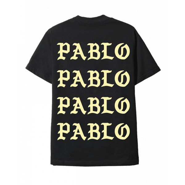 The Life Of Pablo Black Tee Shirt Pablo Paris Beige Font M