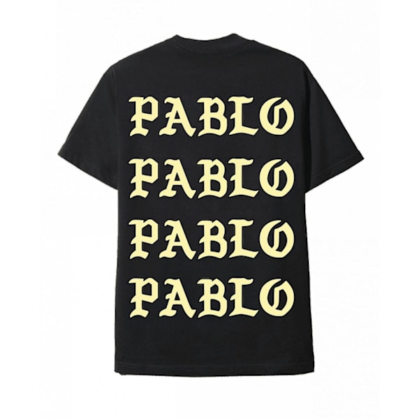 The Life Of Pablo Svart T-shirt Pablo Paris Beige Font XXL