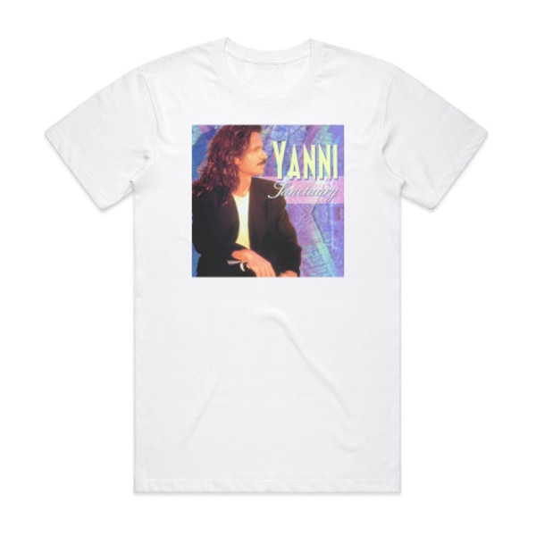 Yanni Sanctuary Album Cover T-Shirt Hvid L