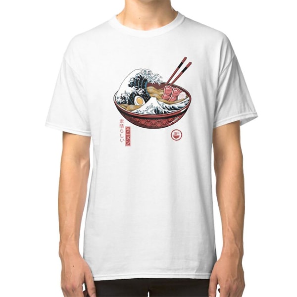Great Ramen Wave Vit T-shirt XXL