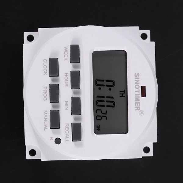 4X Sinotimer Tm618h-2 220V AC Digital Tidssbryter Utgangsspenning 220v 7 Dager Ukentlig Programmerbar Tid