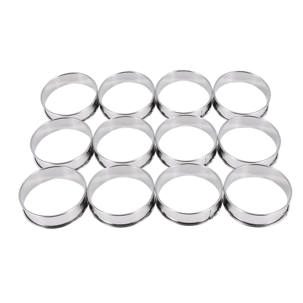Twin roll sur gum ring rostfritt stål rund muffin ring metall muffin form gör krom