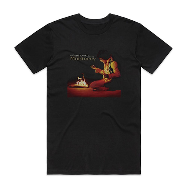 The Jimi Hendrix Experience Live At Monterey Album Cover T-Shirt Sort XL
