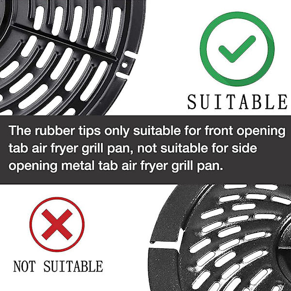 Gummifødder til Instant Vortex Air Fryer, 4 stk. Høj kvalitet gummibumper, gummibeskyttelse mod ridser