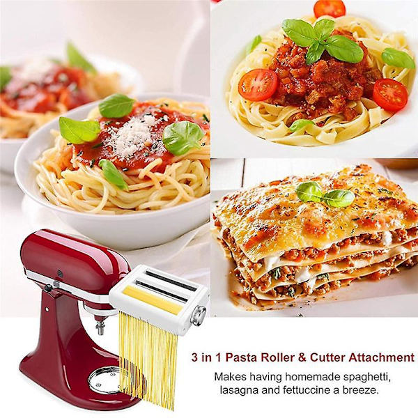 Til KitchenAid 3 i 1 nuddelmaskine dele pasta cutter rulletilbehør stand mixer pasta