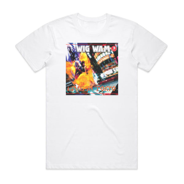 Wig Wam Live In Tokyo Album Cover T-Shirt Vit M