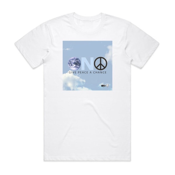 Yoko Ono Give Peace A Chance Album Cover T-skjorte Hvit XXXL