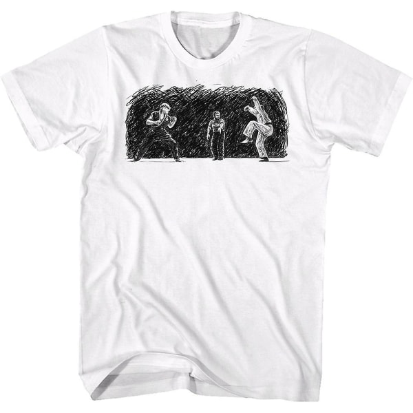 Daniel vs Johnny Sketch Karate Kid T-shirt XL