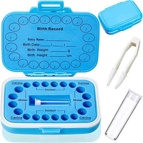 Baby Tandsouvenirboks Tandbeskyttelsesboks Børnetands Opbevaringsstativ Baby Tands Organizer Decibel