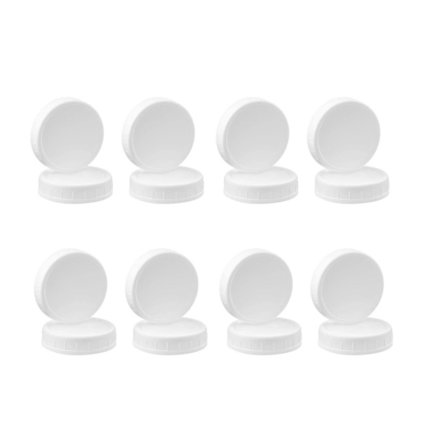 64-pack Bredviddande Glasburkslock, Konserveringsburkslock i Plast, Läckagesäkra & Repskyddande