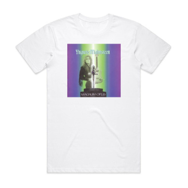 Yngwie J Malmsteen Magnum Opus Album Cover T-shirt Hvid XXXL