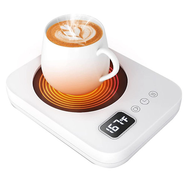 Kaffekoppvärmare, Muggvarmare, Skrivbordsvärmare med 3 Temperaturinställningar/Gravitationssensorbrytare/Automatisk Avstängning