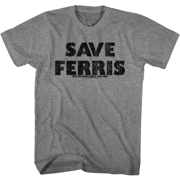 Save Ferris Distressed Ferris Buellers Day Off T-skjorte S