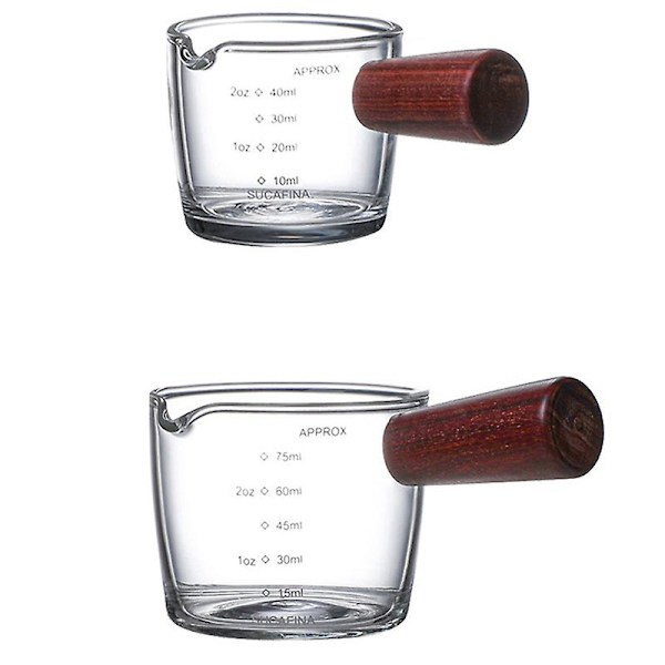 Glassmelk 75 + 45ml høyt borosilikatglass kaffekopp med tut
