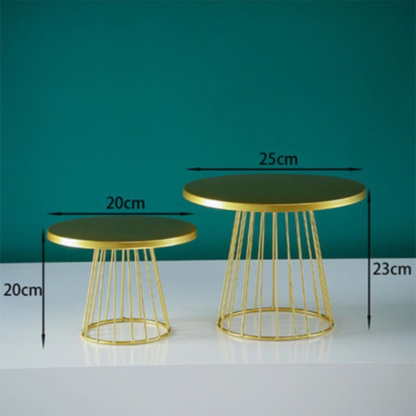 2 st Metallkakestativ, 8/10 tum Pelare Cupcake Display Stativ Dessertbricka Pajtallrik