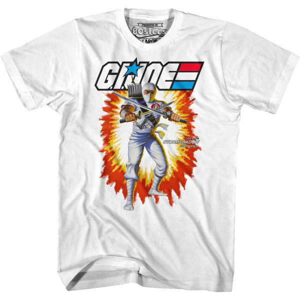 Hvid Box Art Storm Shadow GI Joe T-shirt XXXL