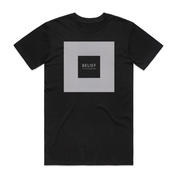 Nitzer Ebb Belief Album Cover T-shirt Sort L