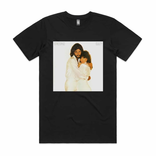 Barbra Streisand och Barry Gibb Guilty Album Cover T-shirt Svart XXL