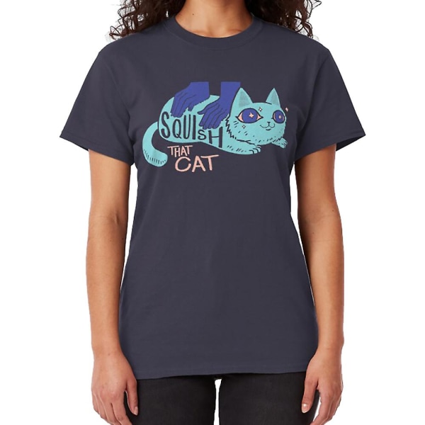 Squish that Cat! T-shirt navy M