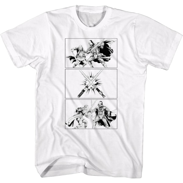 Obi-Wan Kenobi vs Darth Vader -piirros T-paita Tähtien sota XL