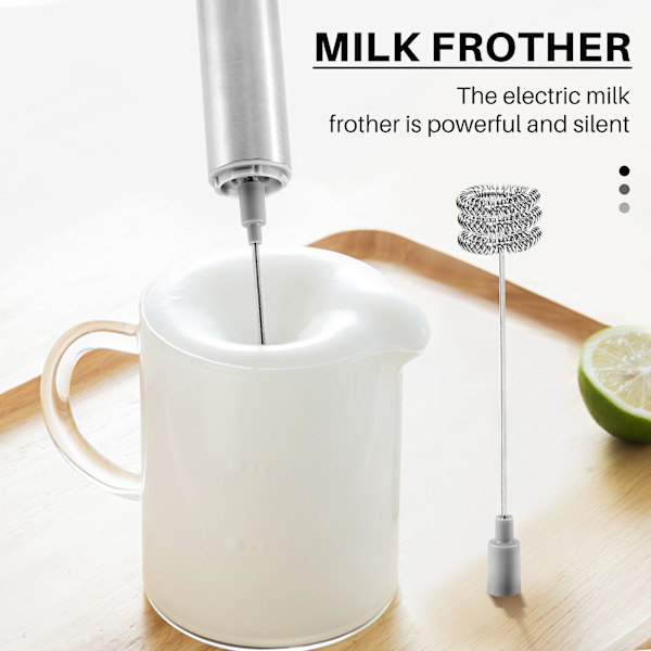 Håndholdt Trippel Blender - Batteridrevet Elektrisk Skummaker for Kaffe, Latte, Varmt Sjokolade