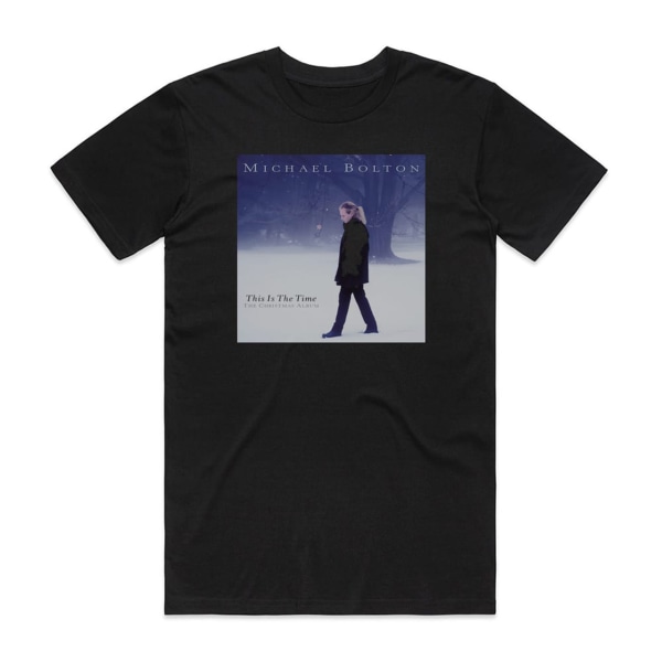 Michael Bolton This Is The Time The Christmas Album Album Cover T-Shirt Black XXL