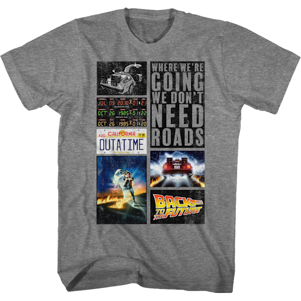 Collage Tilbage Til Fremtiden T-shirt L