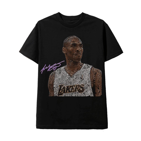 Black Tee Shirt Typography Kobe Bryant M