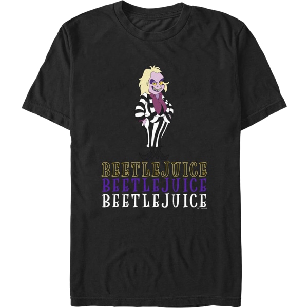 Animerede Beetlejuice Beetlejuice Beetlejuice T-shirt L