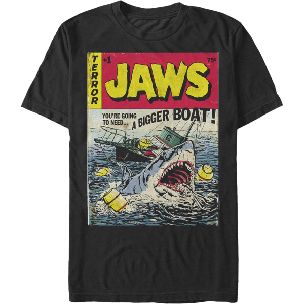 T-shirt med omslag från serietidningen Jaws XXL