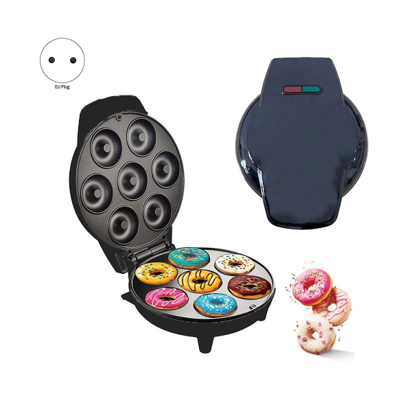 Mini donut maker 220v donut maskine diy hjem mini maskine sort EU stik